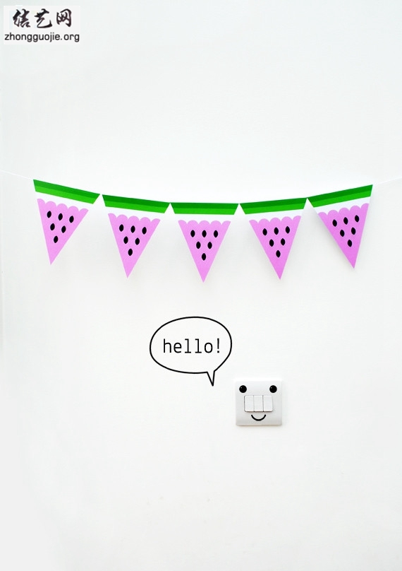 Watermelon bunting by minieco