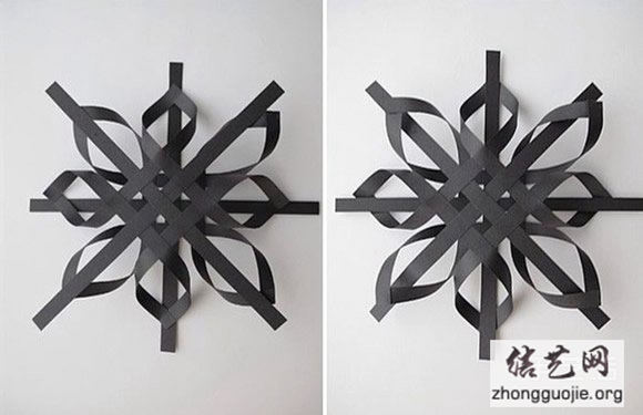 纸条折纸雪花的方法图解 立体雪花的折法步骤 - www.shouyihuo.net