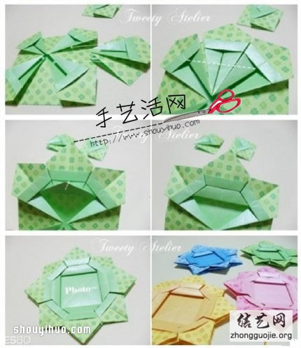 折纸相框制作方法图解 手工折纸相框的折法教程 -  www.shouyihuo.net