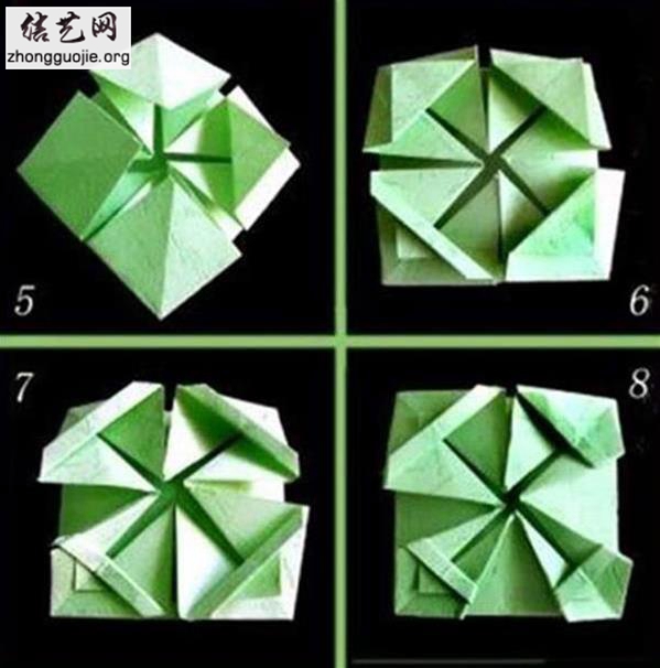 花篮的折纸方法图片