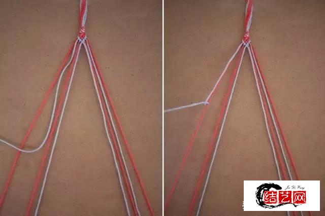 编织手绳的过程如何？小鱼斜卷结手链编法教程