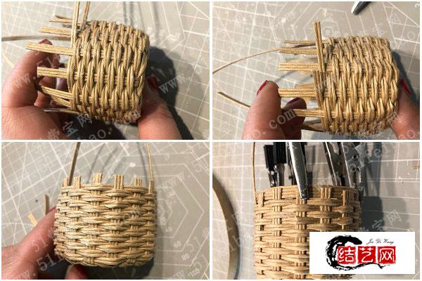 手工编织篮子教程步骤，简单可爱小篮子的编织方法