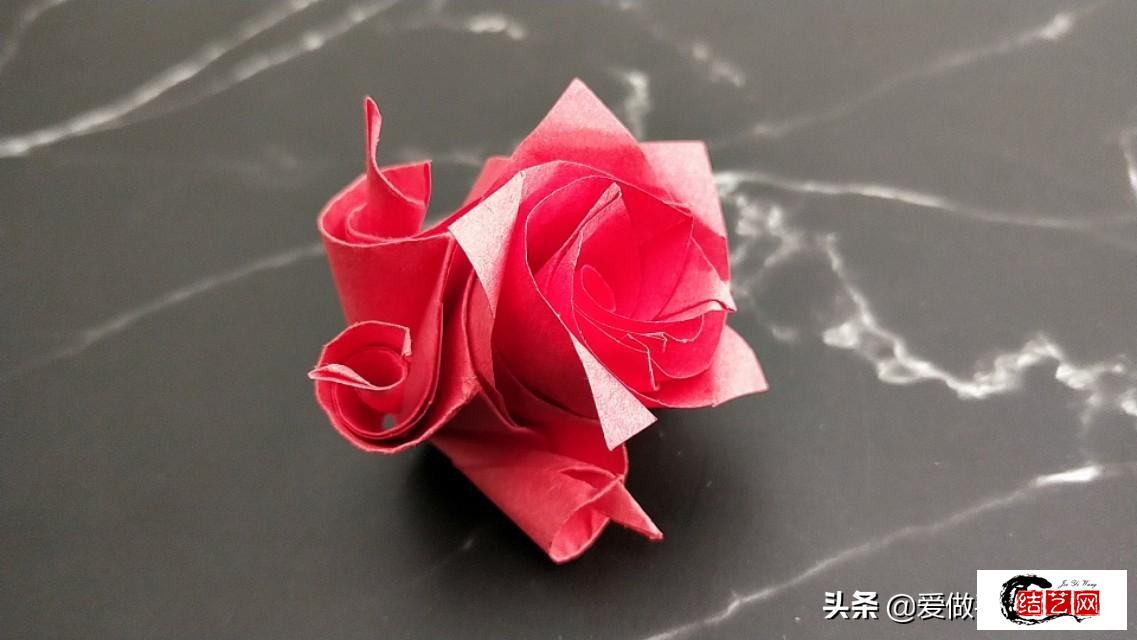 简单又漂亮立体玫瑰折纸步骤，表白玫瑰手工制作教程