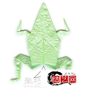 简单弹跳青蛙折纸步骤图,一步一步教你手工折纸蛙方法